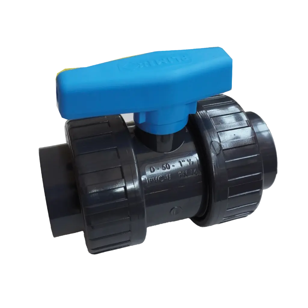 Lijm kogelkraan PVC PN 16, 50 mm