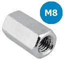 Verbindingsmoer M8, RVS