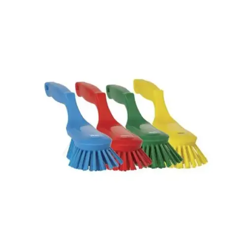 Brosse à main ergonomique Vikan jaune, dur