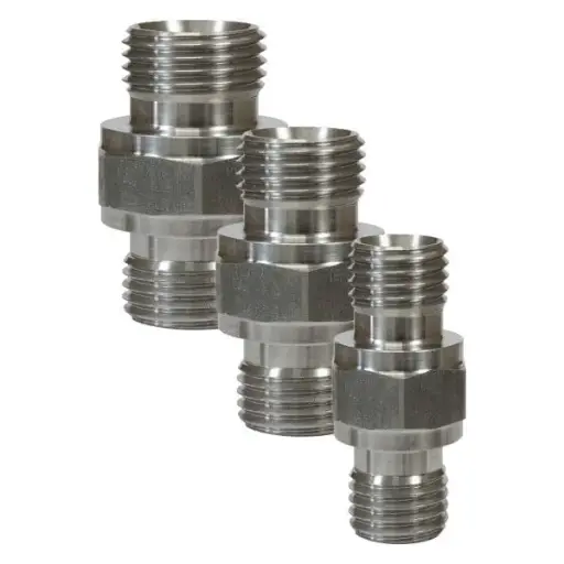 Nippel HD 1/4"buiten X 1/4 buiten, rvs