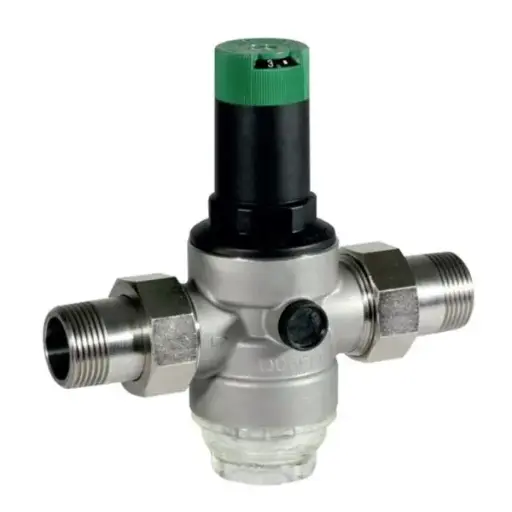 Régulator de pression inox, 1" filetage mâle avec accouplements