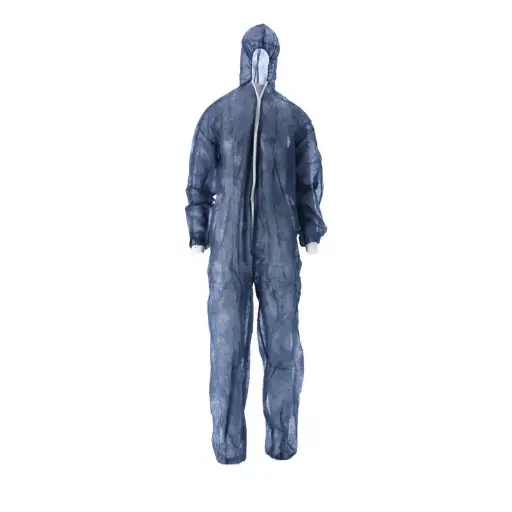 Wegwerpoverall blauw non-woven