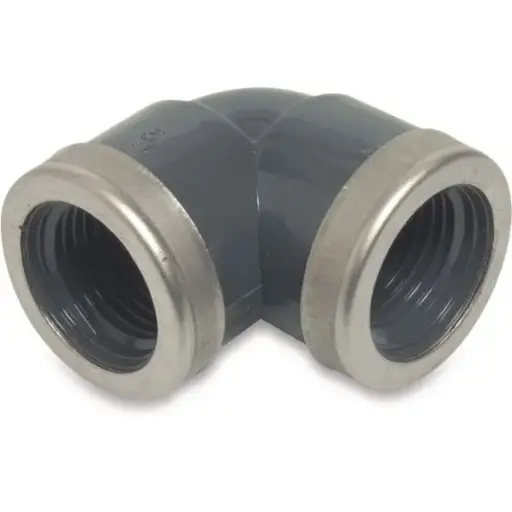 Bocht PVC 90° PN16 2 X BIDR 