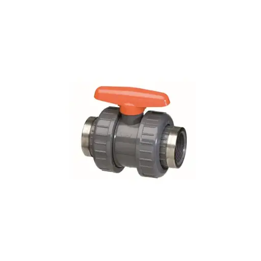 Draadkogelkraan PVC -  PN16 - 2 X BIDR