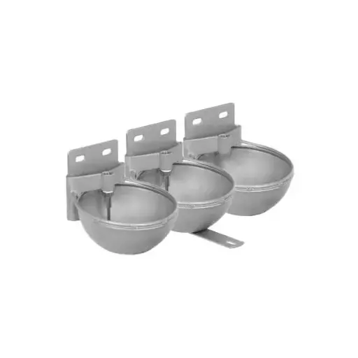 Duo-drinker met aansluiting voor waterklep rvs, 1/2"