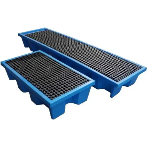 Bac de récupération de produits chémiques en poly-ethylène, 250 *  68 * 30 cm