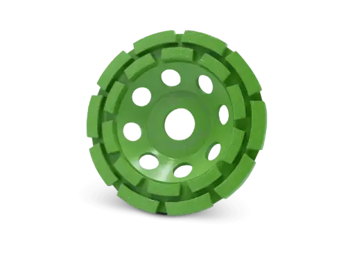 [A00089] Diamantschijf dubbele rij bond green, diameter 180 mm