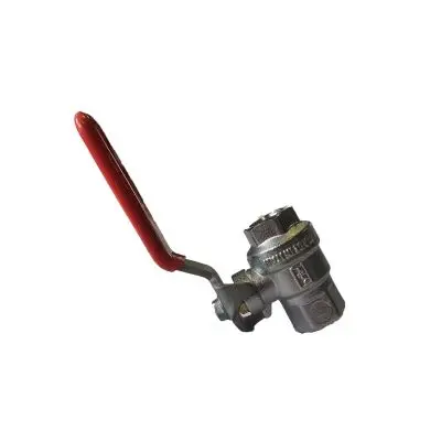 [A00911] Kogelkraan inox, 1/4" X 1/4" binnendraad