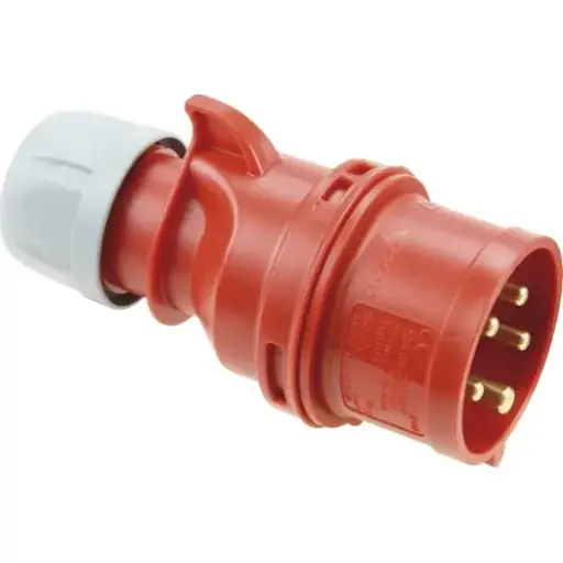 [A01090] Bouchon 16A mâle rouge
