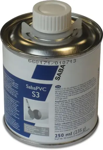 [A01300] PVC glue S3 with brush Saba, 0,25 liter