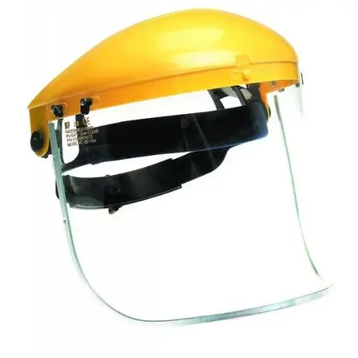 [A01513] Gelaatscherm polycarbonaat met hoofdband