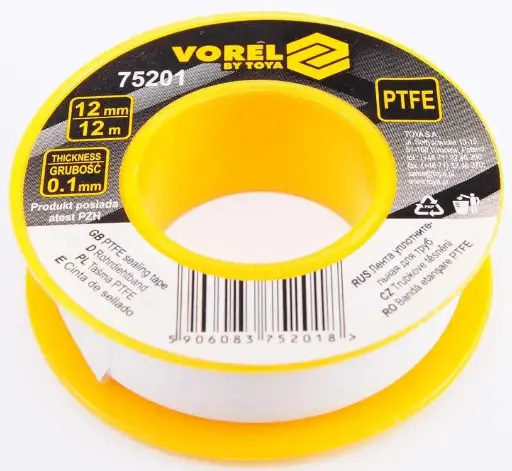 [A01833] Teflon rol, 12 m X 12 mm X 0,1 mm