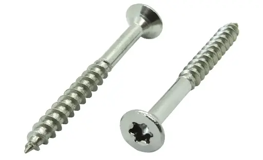Chipboard screws with milling ribs inox A2, 5,0X40/24 TX25