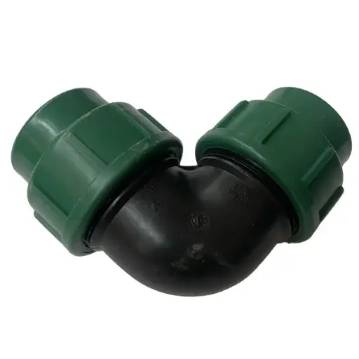 PE coupling bend 90°, 32 x 32 mm